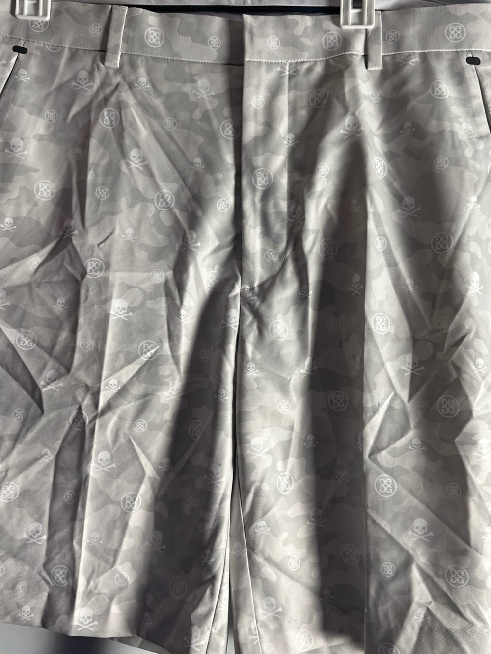 G Force Men's Light Gray Camo-Print Shorts